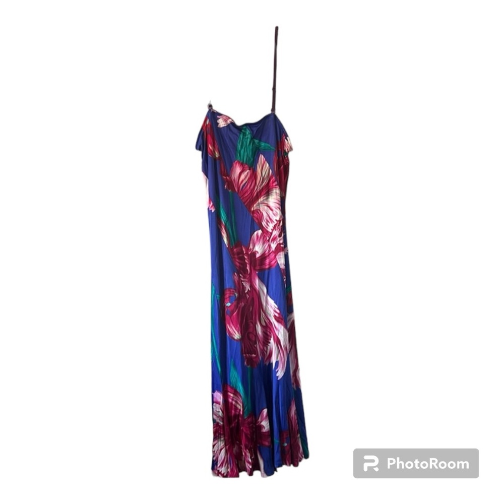 GF FERRÉ blue and pink floral dress